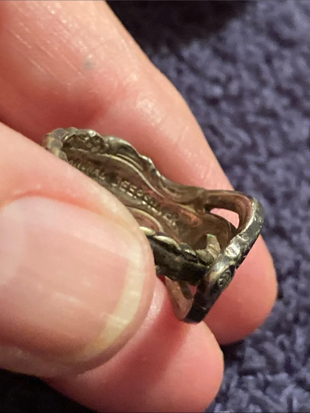 Vintage Flatware Ring Marked International Deepsilver sz 7